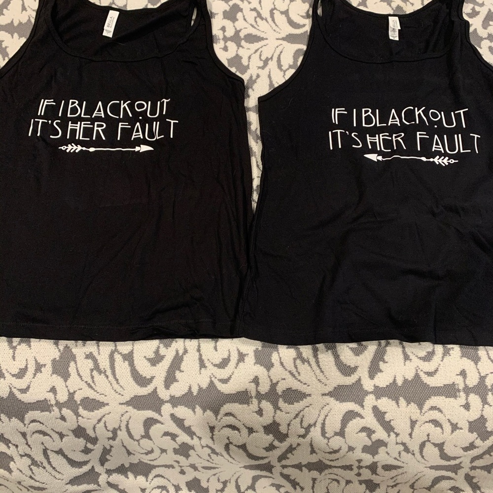 Best Friends If I Blackout tank tops